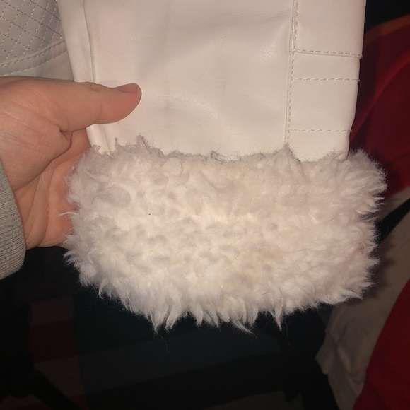 BKE Fur Lined Faux Leather Moto Jacket, Large - Picture 4 of 13